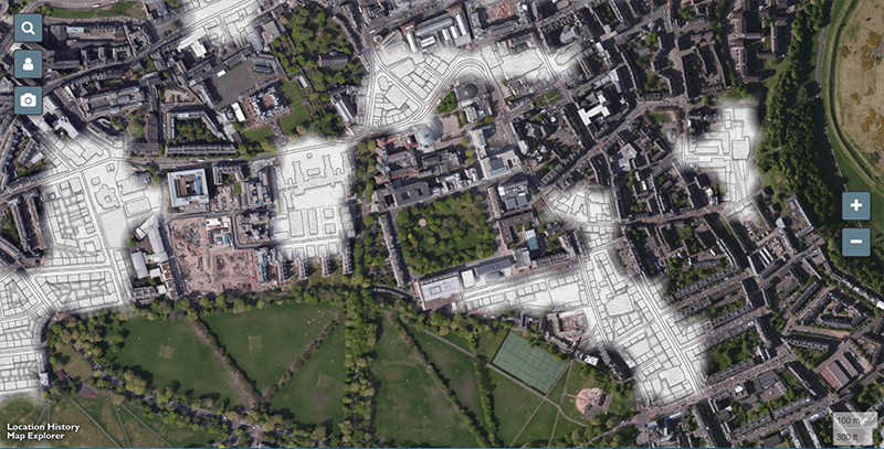 Location History Map Explorer - Fog of War Map View